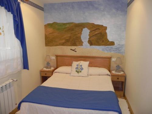 Posteľ alebo postele v izbe v ubytovaní O Lar de Carmiña