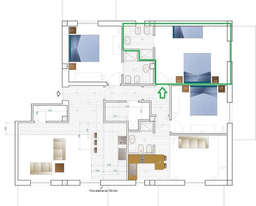 a floor plan of a house at Zenzero e Limone in Siracusa