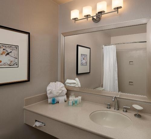 Bilik mandi di Pelican Inn & Suites