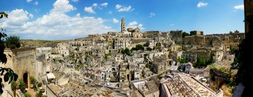Nespecifikovaný výhled na destinaci Matera nebo výhled na město při pohledu z bed and breakfast