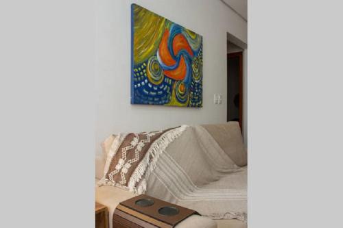 Postel nebo postele na pokoji v ubytování Apartamento em Gramado - Vista para o Vale
