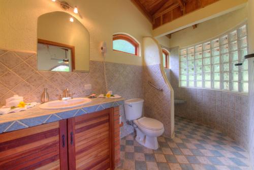 A bathroom at Mystica
