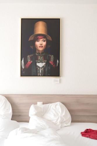Cama ou camas em um quarto em Hotel Schwarzwälder Hof
