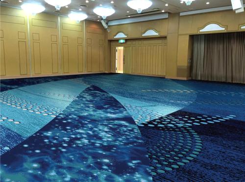 佐野市にあるホテルサンルート佐野の床に水のプールが備わる空の部屋
