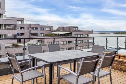 Balkoni atau teres di Wright Apartments - Sørenga