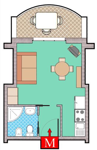 Residence Blumarineの見取り図または間取り図