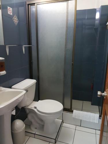 Ένα μπάνιο στο Hostal Pehuenche