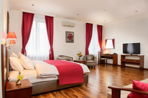 TV a/nebo společenská místnost v ubytování Greguar Hotel by UHM