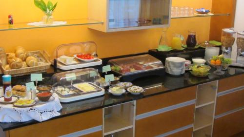 a buffet line with many different types of food at Pension Maria Wallner in Bad Gams