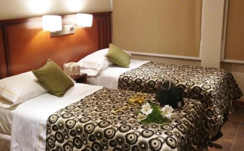 Hotel Irunにあるベッド