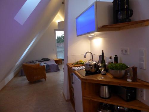 Kuchyň nebo kuchyňský kout v ubytování Ferienwohnung Max