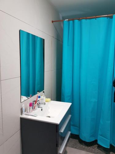 Bathroom sa L'ANNEXE 66 , Saint Denis Centre Ville , à 200 m de la Rue Piétonne , du Petit Marché et du Leader Price , sur une rue calme, PARKING GRATUIT sur la rue