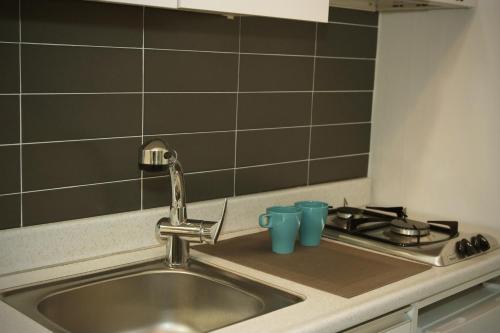 Kuchyň nebo kuchyňský kout v ubytování DW Design Residence