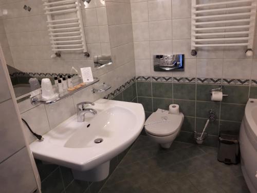 Ein Badezimmer in der Unterkunft Hotel Jaskółka