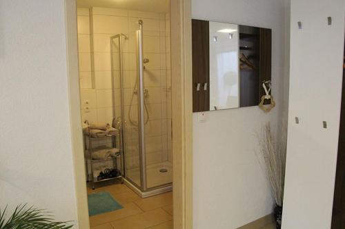 Bilik mandi di Ferienwohnungen Durgut