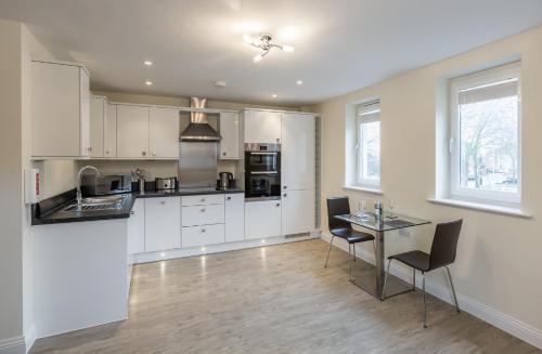 A kitchen or kitchenette at Central Point Apartments, Basingstoke 