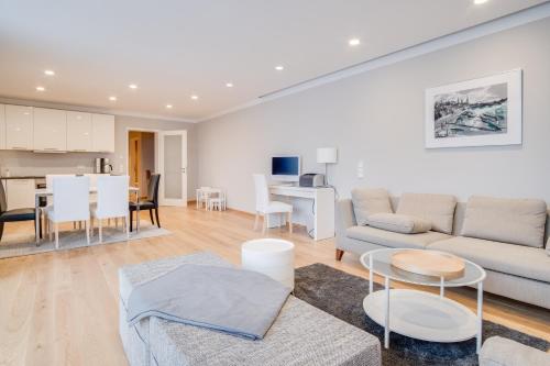 Posezení v ubytování Schöne Wohnung am Dresdner Zwinger