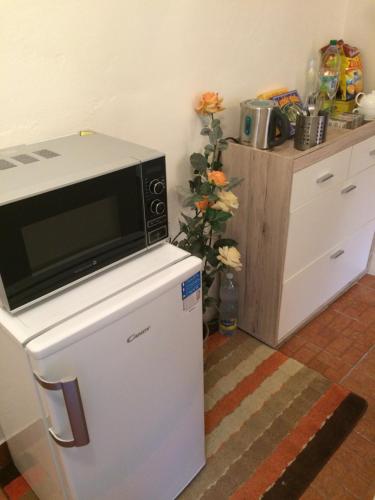 Dapur atau dapur kecil di Apartman Za Potokem