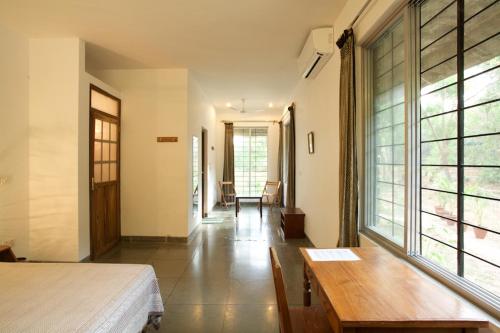 A seating area at The Annex, Isai Ambalam guest house