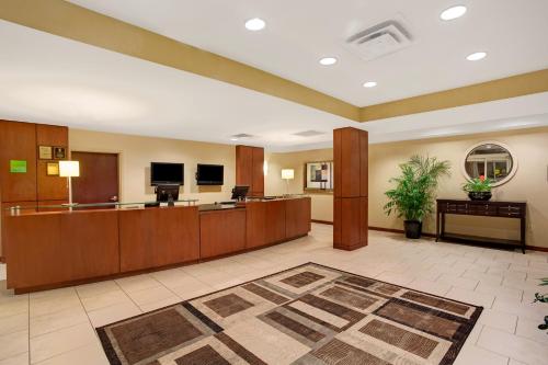 an empty lobby of a hospital with a waiting room at Wyndham Garden Duluth in Duluth