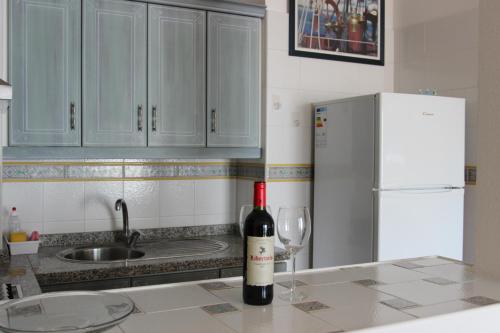 Kuchyň nebo kuchyňský kout v ubytování Ocean View Apartment at the beach Playa de La Arena