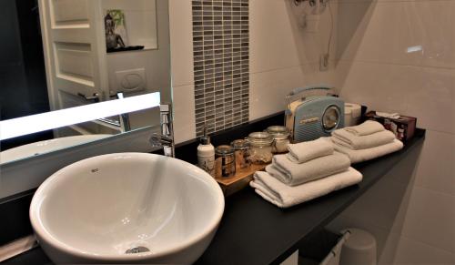 A bathroom at Belvárosi Apartmanszálló - Kiskunfélegyháza