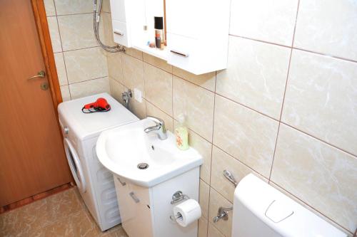 Koupelna v ubytování Apartment Biser
