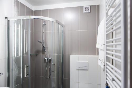 Koupelna v ubytování Hotel Mazurek
