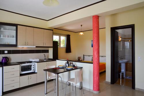 Kuchyň nebo kuchyňský kout v ubytování Cavo Plako Villas