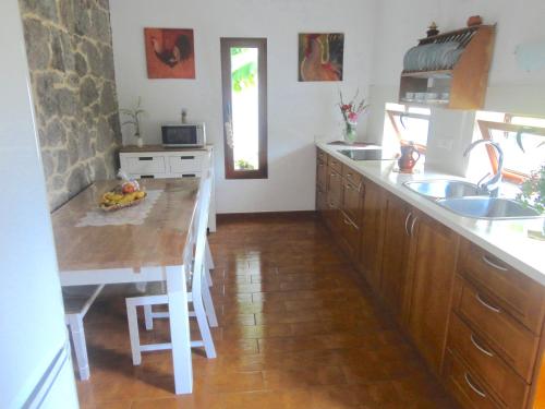 Kuchyň nebo kuchyňský kout v ubytování Villa Canaria piscina jacuzzi jardín
