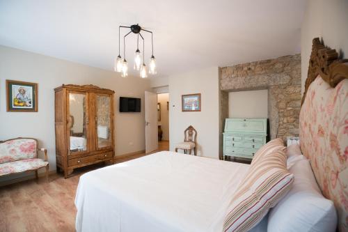 Katil atau katil-katil dalam bilik di Casa o Leiteiro
