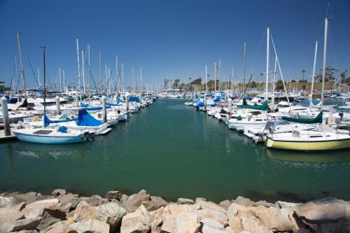 a bunch of boats docked in a harbor at Days Inn by Wyndham Oceanside in Oceanside