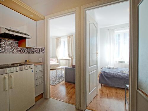 Een badkamer bij Apartament Starogdański 4