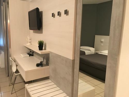 A bathroom at Hotel Savio