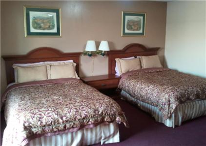 溫泉城三葉草汽車旅館房間的床