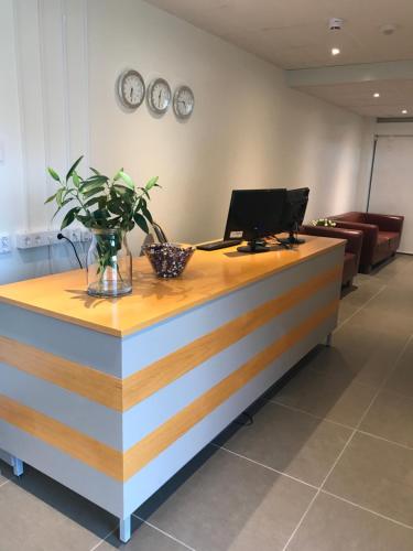 Vstupní hala nebo recepce v ubytování Kalmar Hotell
