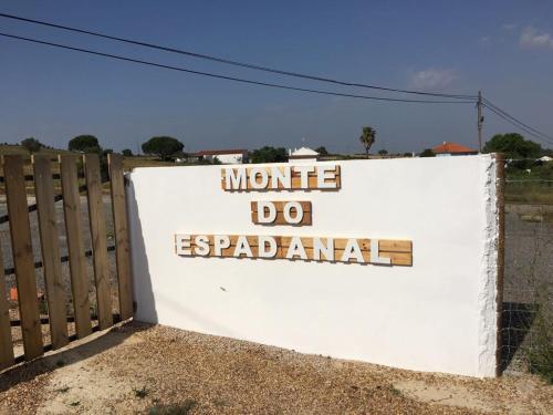 a sign that says months do spparalled on a fence at Monte do Espadanal in Cercal