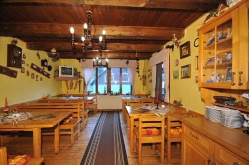 En restaurant eller et andet spisested på Penzión Pastierňa
