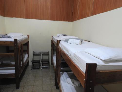 a group of bunk beds in a room at Rio Celeste Backpackers in Bijagua