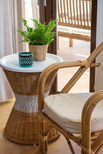 Posezení v ubytování Syra Suites