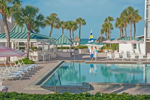 a rendering of the pool at the resort at Sandcastle Resort at Lido Beach in Sarasota