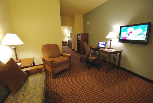 TV a/nebo společenská místnost v ubytování Mountain Inn & Suites Airport - Hendersonville