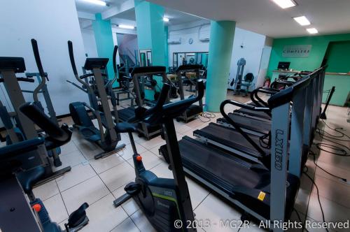 a room filled with lots of different types of equipment at Fluminense Hotel in Rio de Janeiro