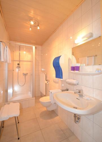 Ein Badezimmer in der Unterkunft Gasthof zur Post Hotel und Parkplatz