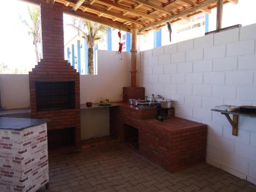 Dapur atau dapur kecil di Pousada Solar das Flores