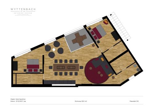 a floor plan of a house at Apartment Spedition in Thun