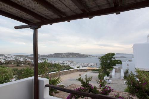 a view from the balcony of a house at Bellou Suites in Mýkonos City