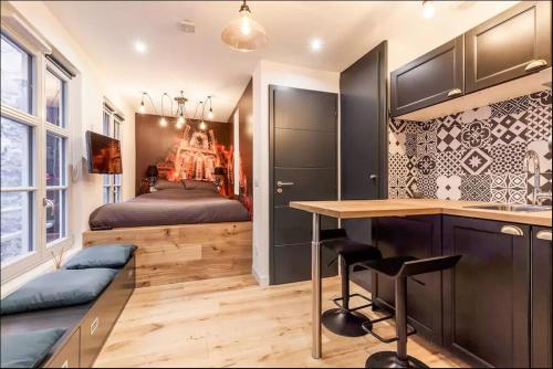Dapur atau dapur kecil di Studio Cathedrale