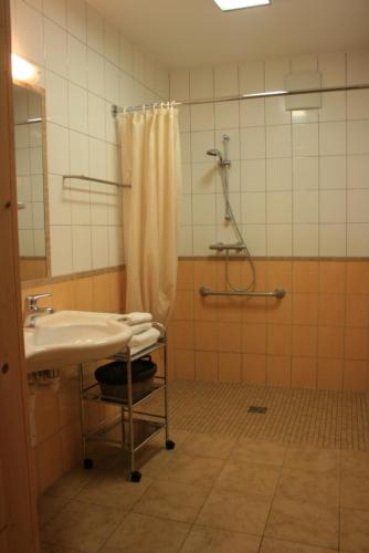 Koupelna v ubytování ARKADENHOF zur Puszta GRAF