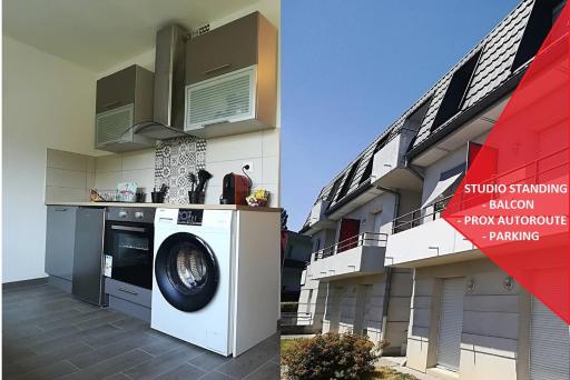 Studio neuf standing -balcon prox autoroutes - Housity